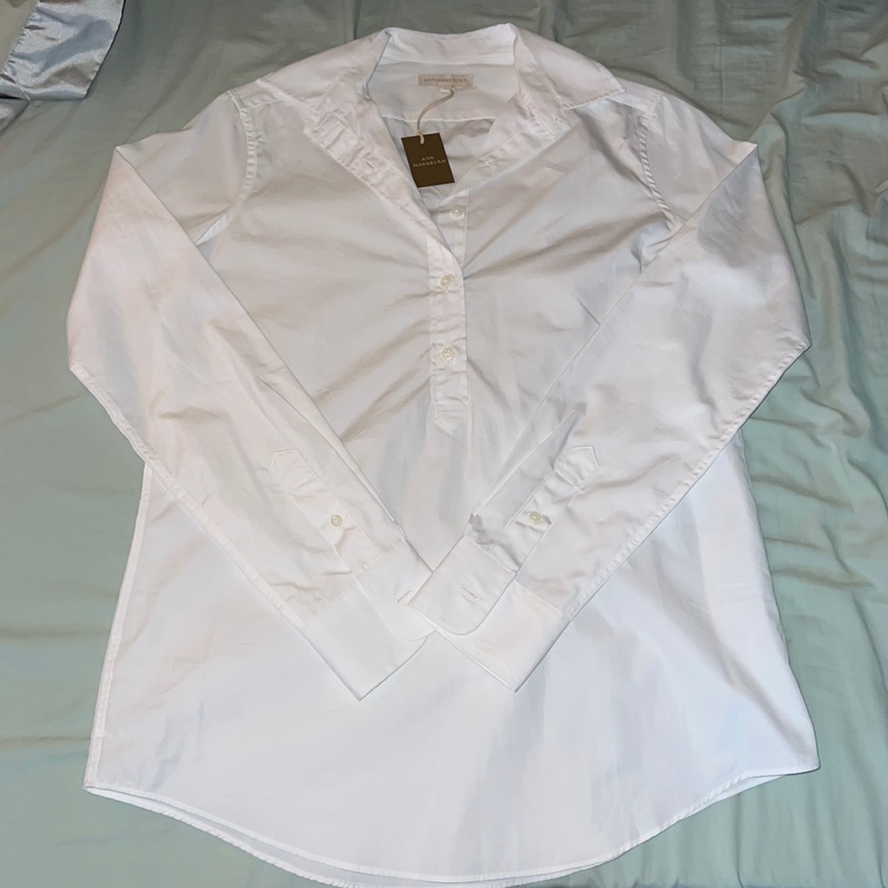 NWT Ann Mashburn TomBoy Popover shirt Womens